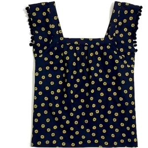 JCrew Pom Pom Blouse